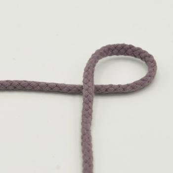 Kordel rund 6 mm in Mauve, Nahaufnahme der geflochtenen Oberfläche